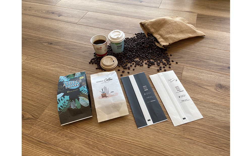 オリジナル印刷 コーヒー豆袋 asueco package